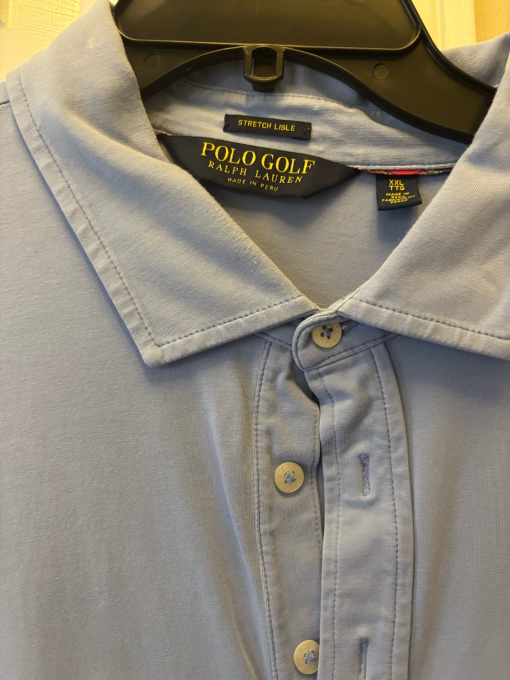 Ralph Lauren Polo Golf Men's Light Blue Stretch Lisle Polo